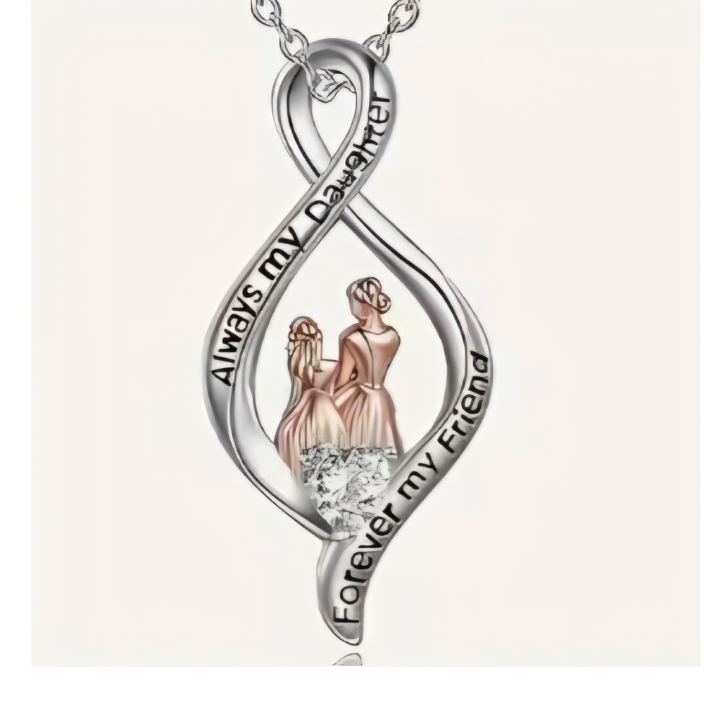 Mother and Daughter Pendant Necklace
